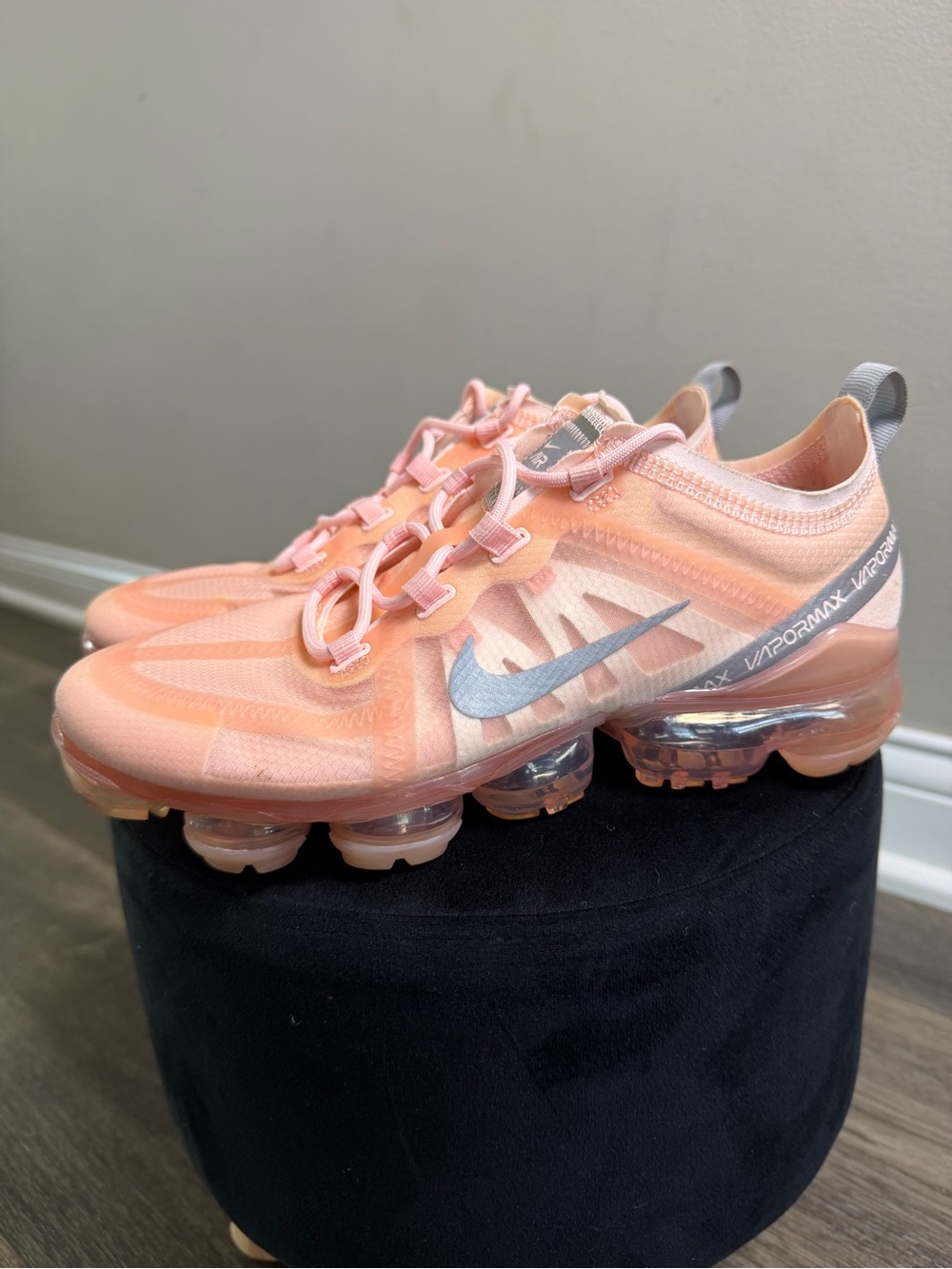 Nike VaporMax 2019 Echo Pink Silver Lightweight Running Shoes